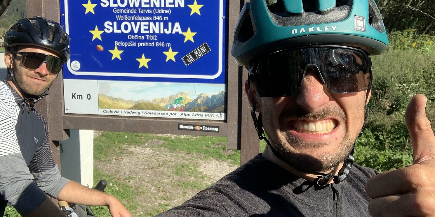 Moritz Kolb ist von Regensburg aus mit dem Fahrrad in sein Auslandssemester nach  Slowenien gefahren. Foto: Christian Ohnesorg, Moritz Kolb