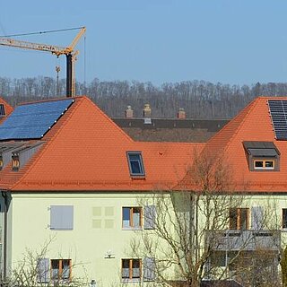 Modernisierte Wohngebäude im Wohnquartier Margaretenau.