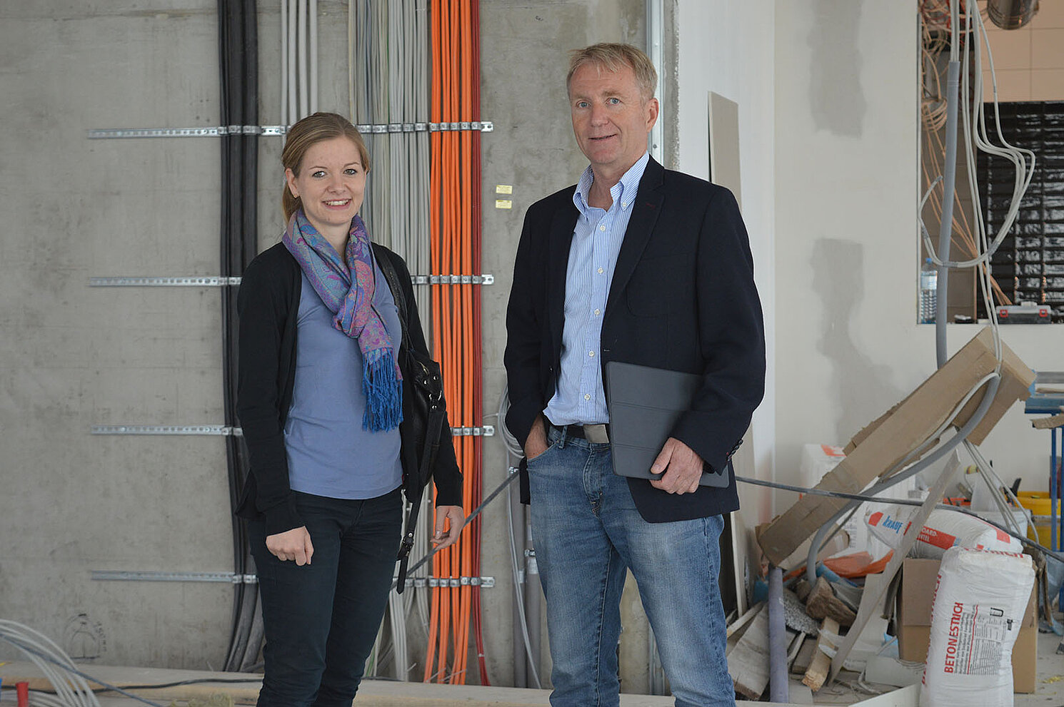Architekturstudentin Eva Maria Schiederer und Architekt Stefan Nowak