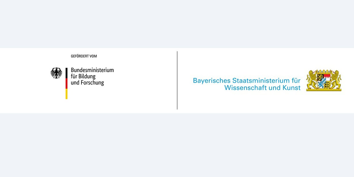 Logos des BMBF und des bayerischen Staatsministeriums für Wissenschaft und Kunst
