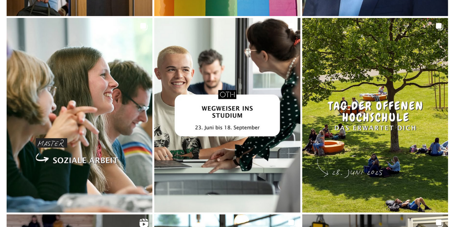 Instagram Feed der OTH Regensburg