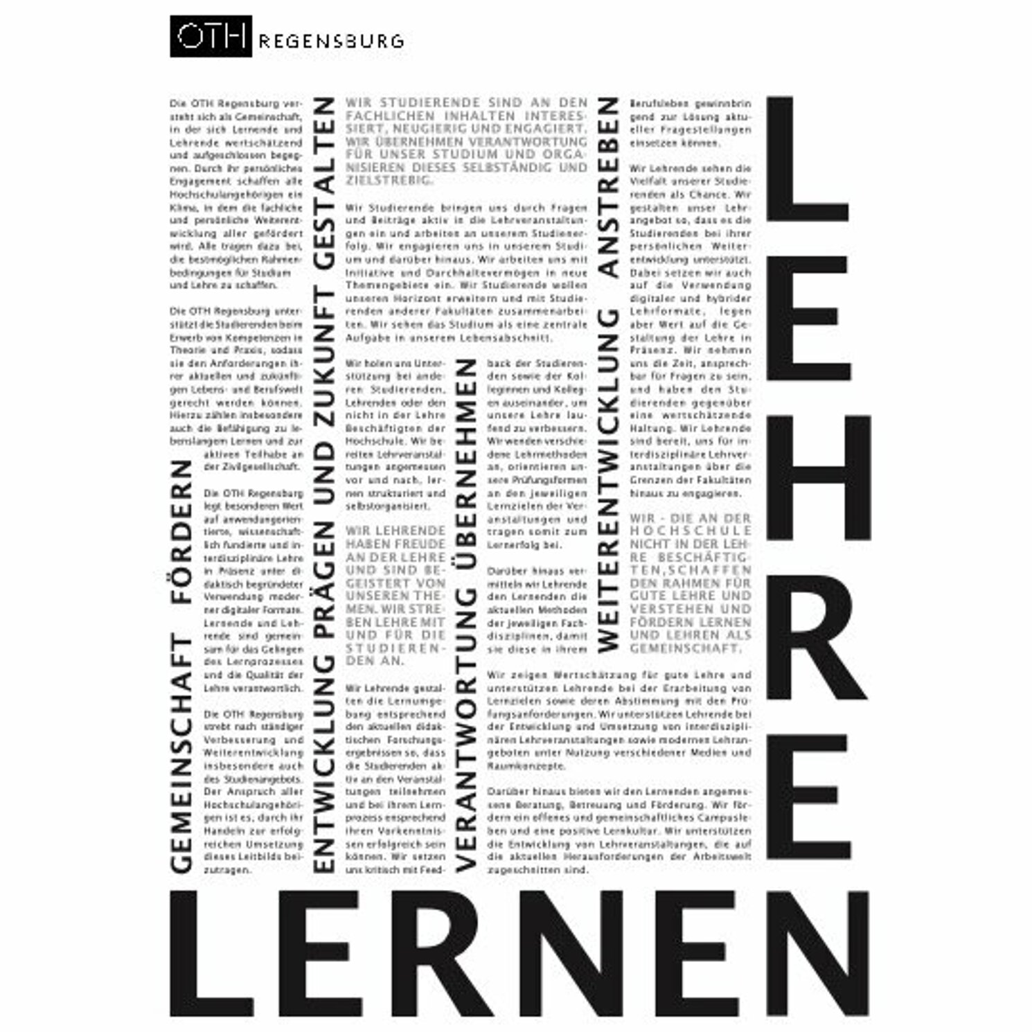 Leitbild Lehre und Lernen grafisch gestaltet