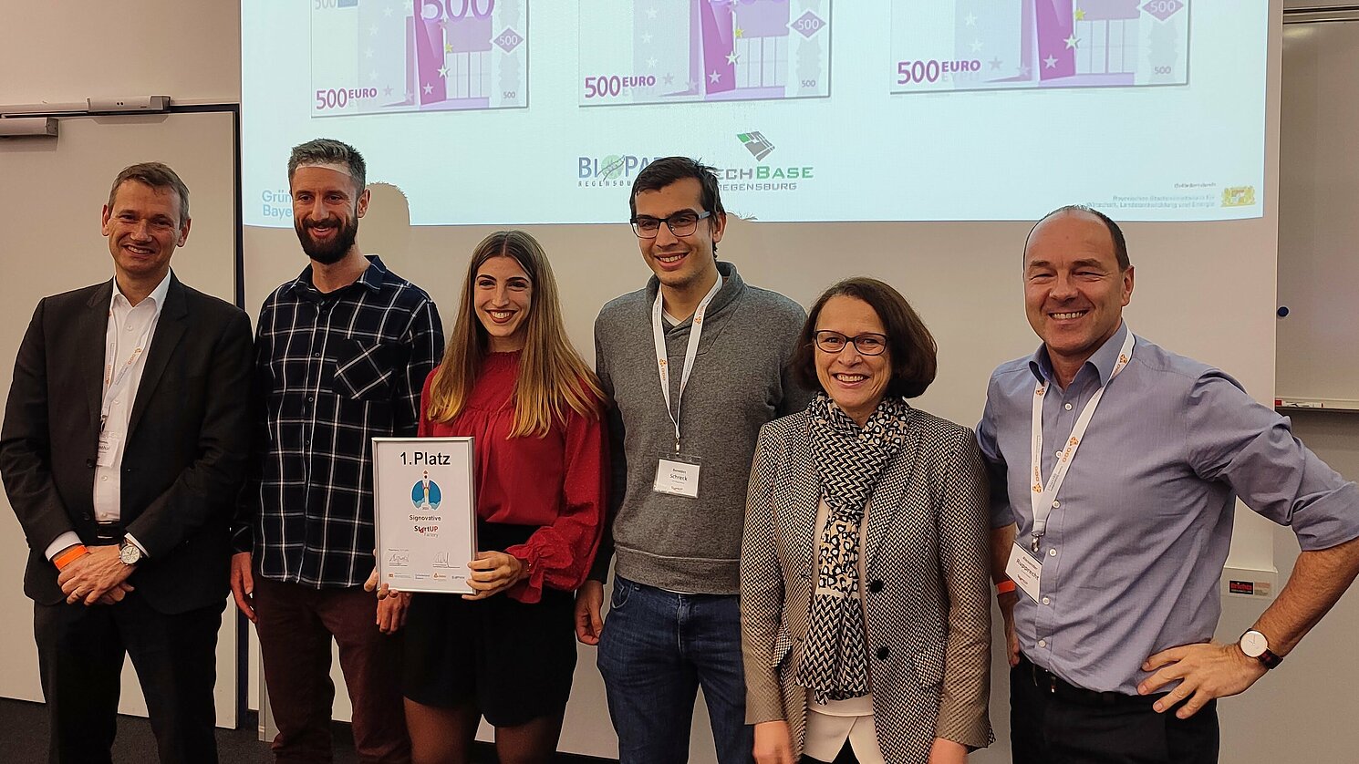 Das Team von Signovative holte sich den 1. Platz StartUP Factory.  