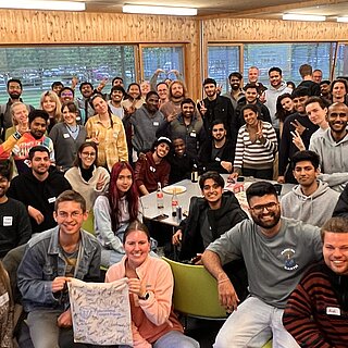 Gruppe von Studierenden bei einer Veranstaltung der International Campus Friends