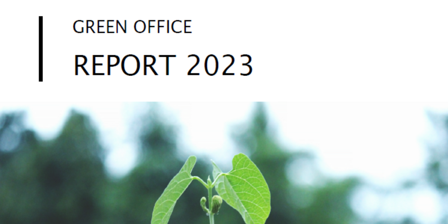 Dieses Foto zeigt einen Ausschnitt der ersten Seite des Green Office Reports.