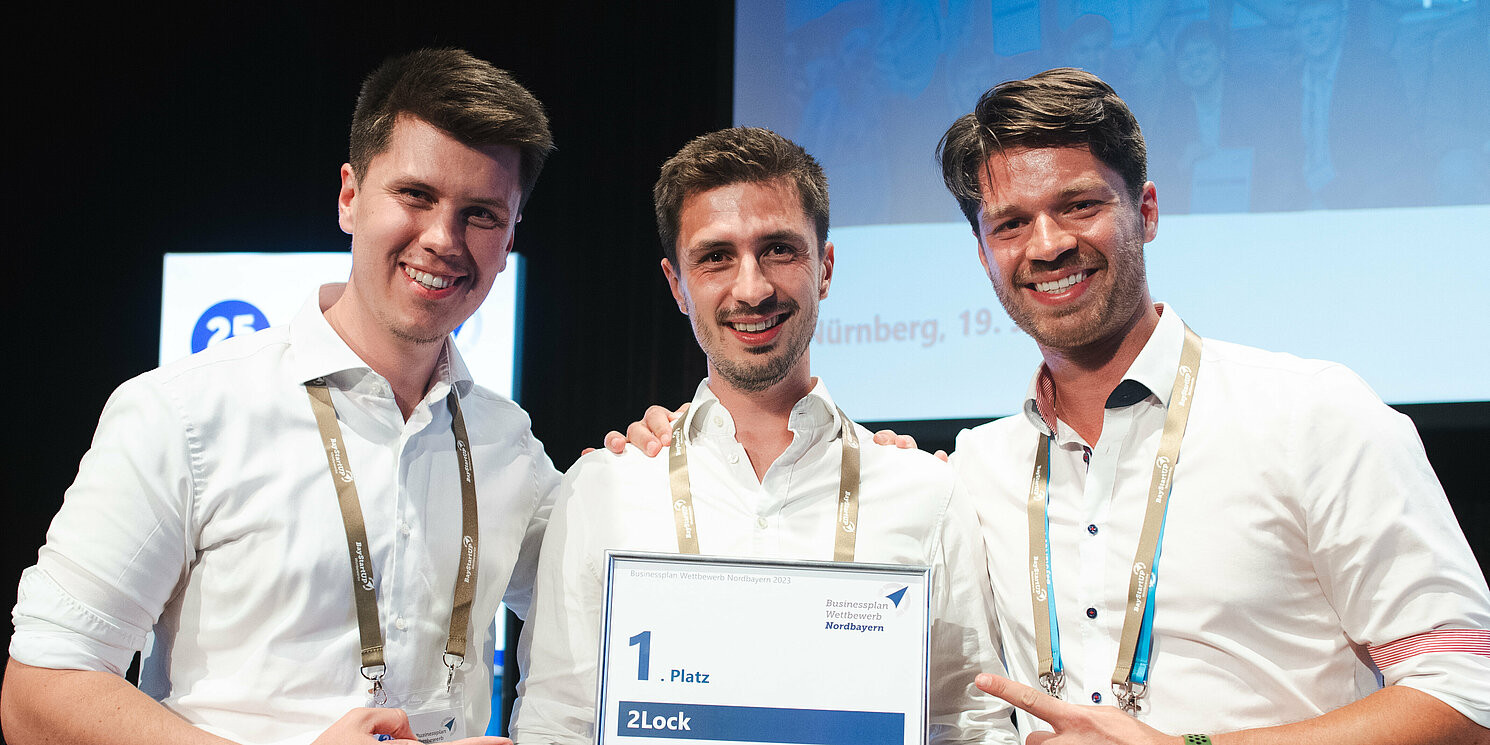 Simon Bäuml, Benedikt Bäuml und Martin Scherl (v.l.) sind die Gründer von 2Lock. Foto: Andreas Gebert