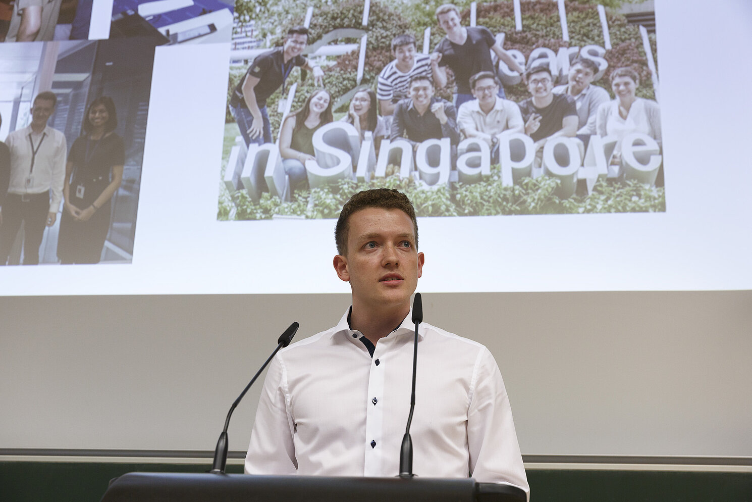 Johannes Ostner gab Einblicke in seine Zeit in Singapur.