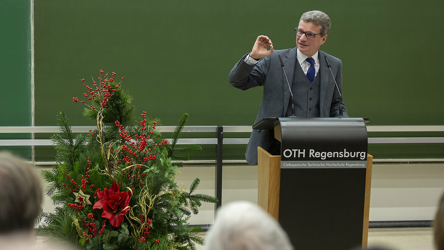 Bernd Sibler, Bayerischer Staatsminister für Wissenschaft und Kunst, betonte auf dem Dies academicus 2018 an der OTH Regensburg, dass die Lehre das „Brot- und Buttergeschäft“ der Hochschulen sei.