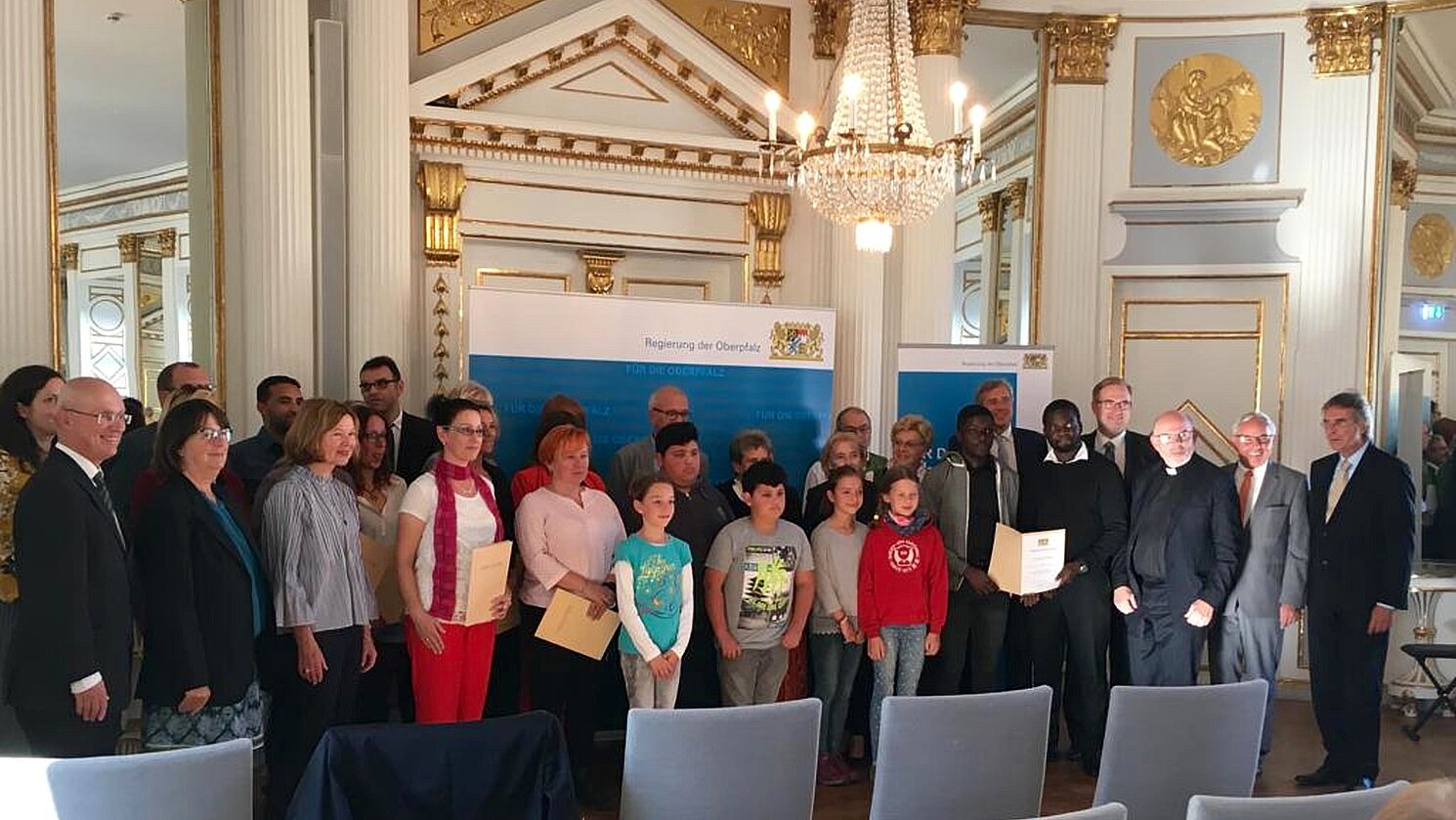 Bei der Verleihung des Integrationspreises 2018 der Regierung der Oberpfalz in Regensburg.