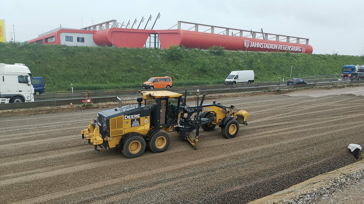 Grader mit integrierter Maschinensteuerung