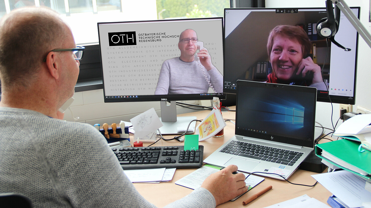 Dekan Prof. Dr. Carl Heese und Studiendekanin Prof. Renate Kühnel freuen sich über das gute Ergebnis der Fakultät Angewandte Sozial- und Gesundheitswissenschaften.