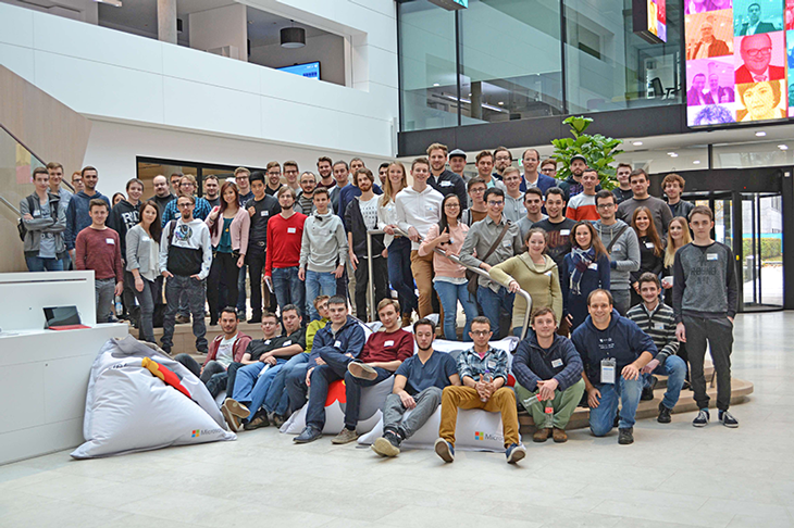 Studierende der Fakultät Informatik/Mathematik bei ihrer Exkursion zu Microsoft. Foto: Stefan Grebler