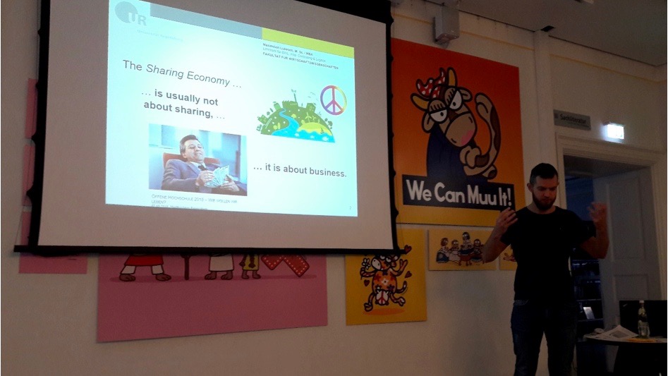 Maximilian Lukesch von der Universität Regensburg mit einem Vortrag zum Thema „Sharing Economy“.