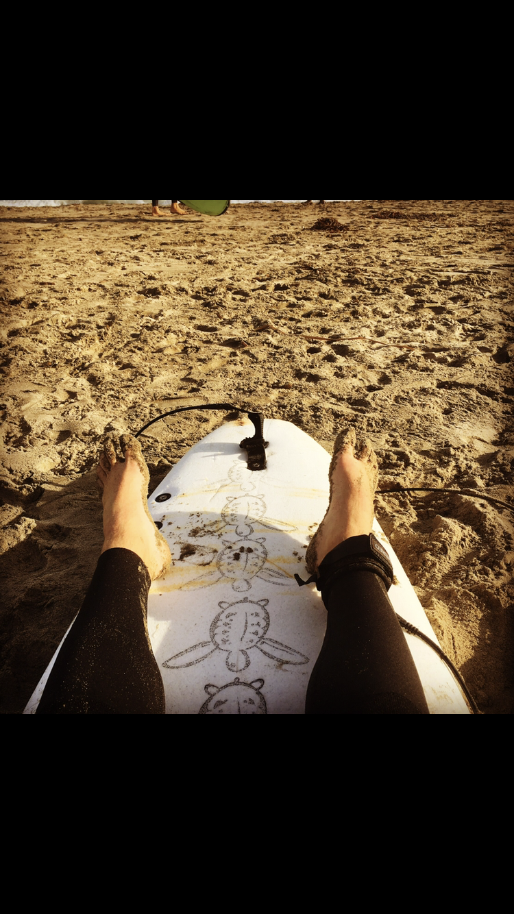 Während seines Praktikums an der Westküste der USA hat Philipp Rieger Surfen gelernt - ein Hobby, dem er immer noch gerne nachgeht.