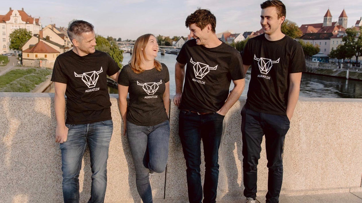 Das Gründerteam von Agratt (von links): Sebastian Brunthaler, Verena Schmöller, Matthias Coufal und Andreas Hauser.