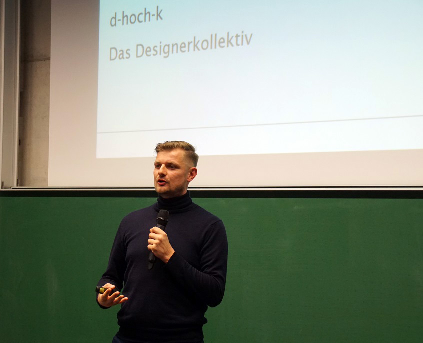 Johann Ziereis präsentierte die Geschäftsidee des Desingerkollektivs.