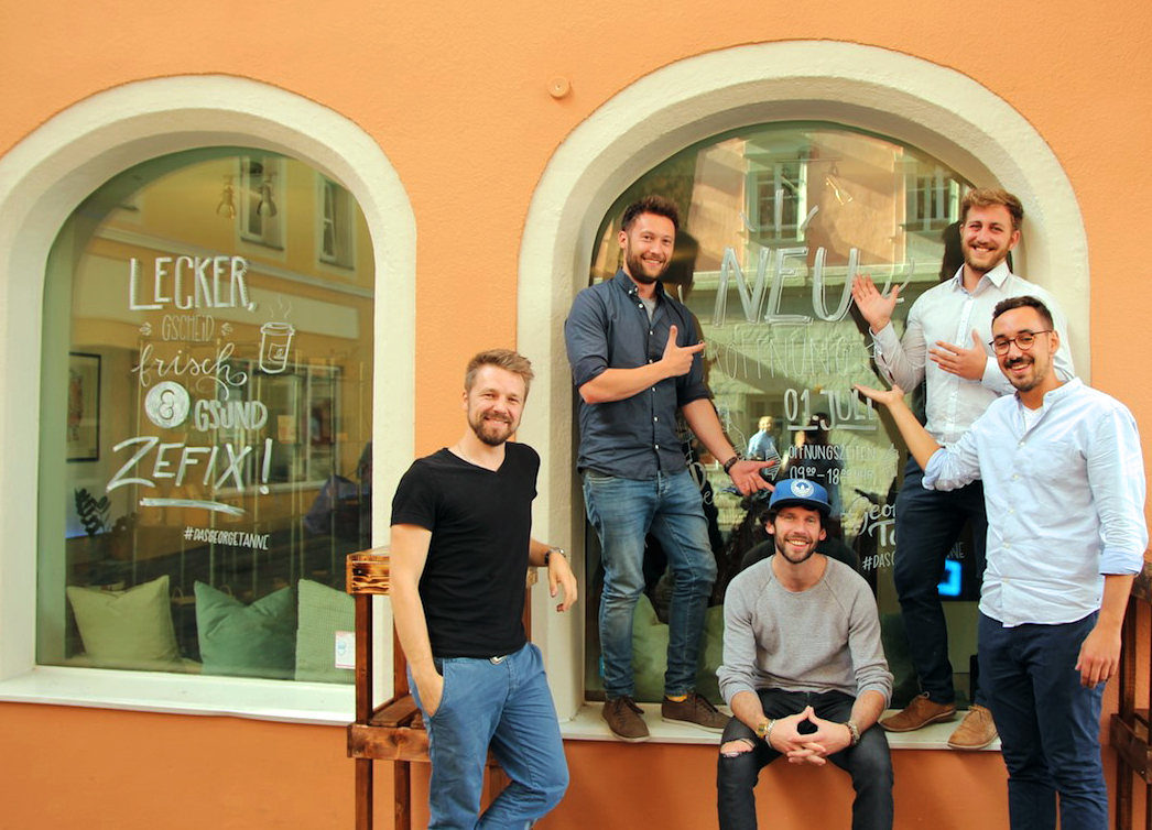 Die Gründer der  Bavarian Startup Connection: von links Thomas Tessars, Bernhard Burnickl, Kevin Lexen, Tobias Luksch und Michael Schiekofer.