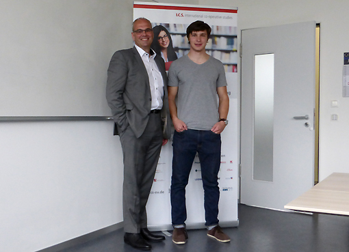 Sebastian Unterluggauer beim Kick-Off Treffen mit Thomas Schauer, Geschäftsführer I.C.S. e.V. Foto: I.C.S. e.V.